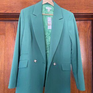 Topshop Green Blazer (NWT, Size 10 US)